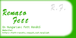 renato fett business card